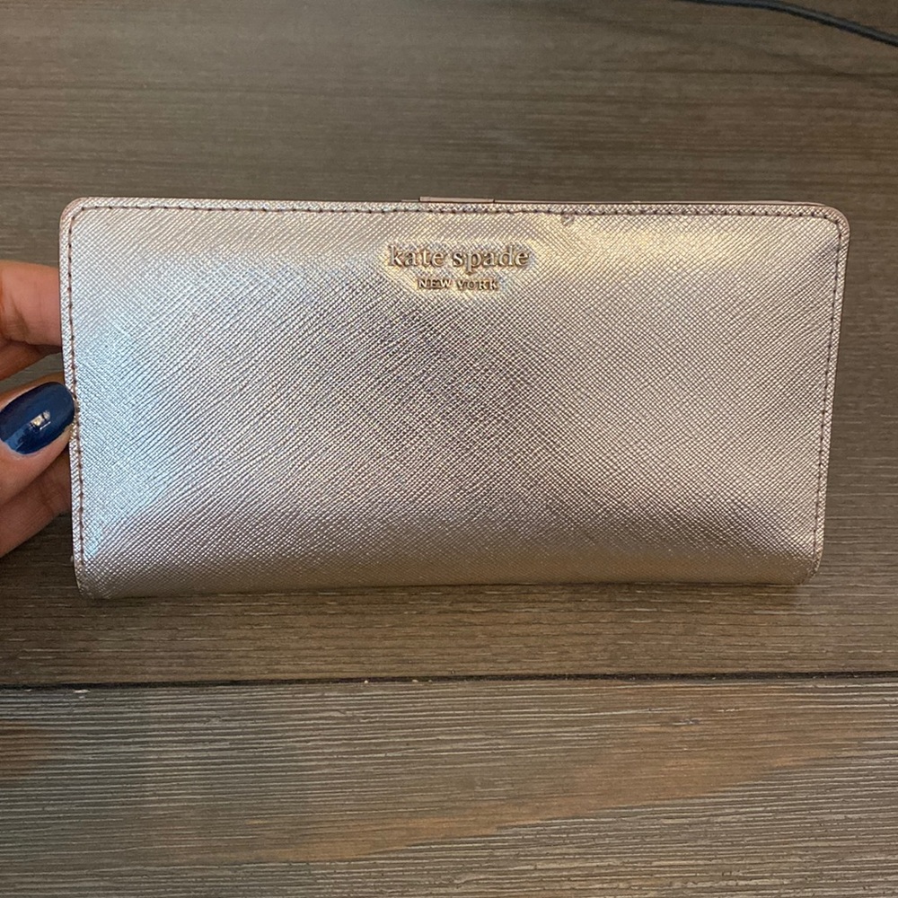 Rose Gold Kate Spade ♠️ Staci Large Bifold Slim Wallet